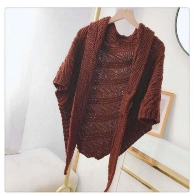 Women's Elegant Solid Color Knit Scarf