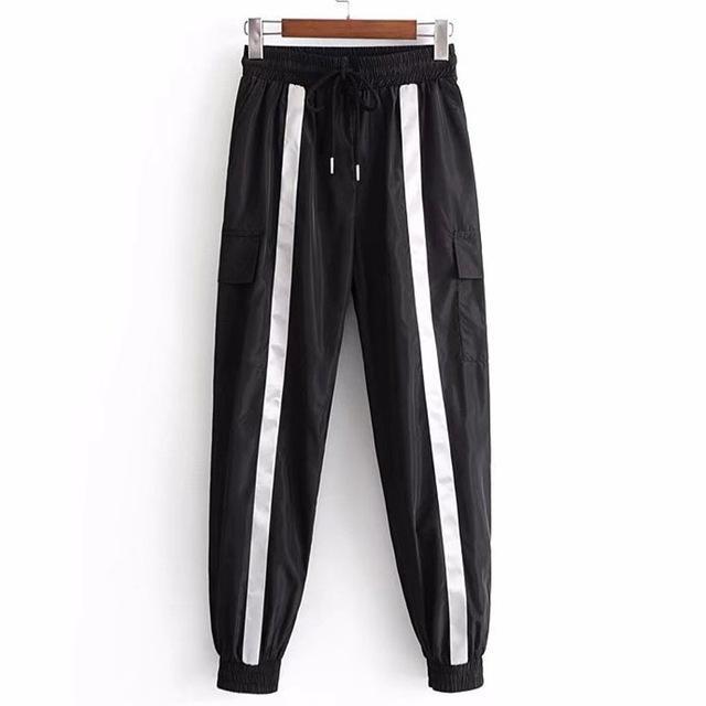 High Waisted Single Stripe Trouser