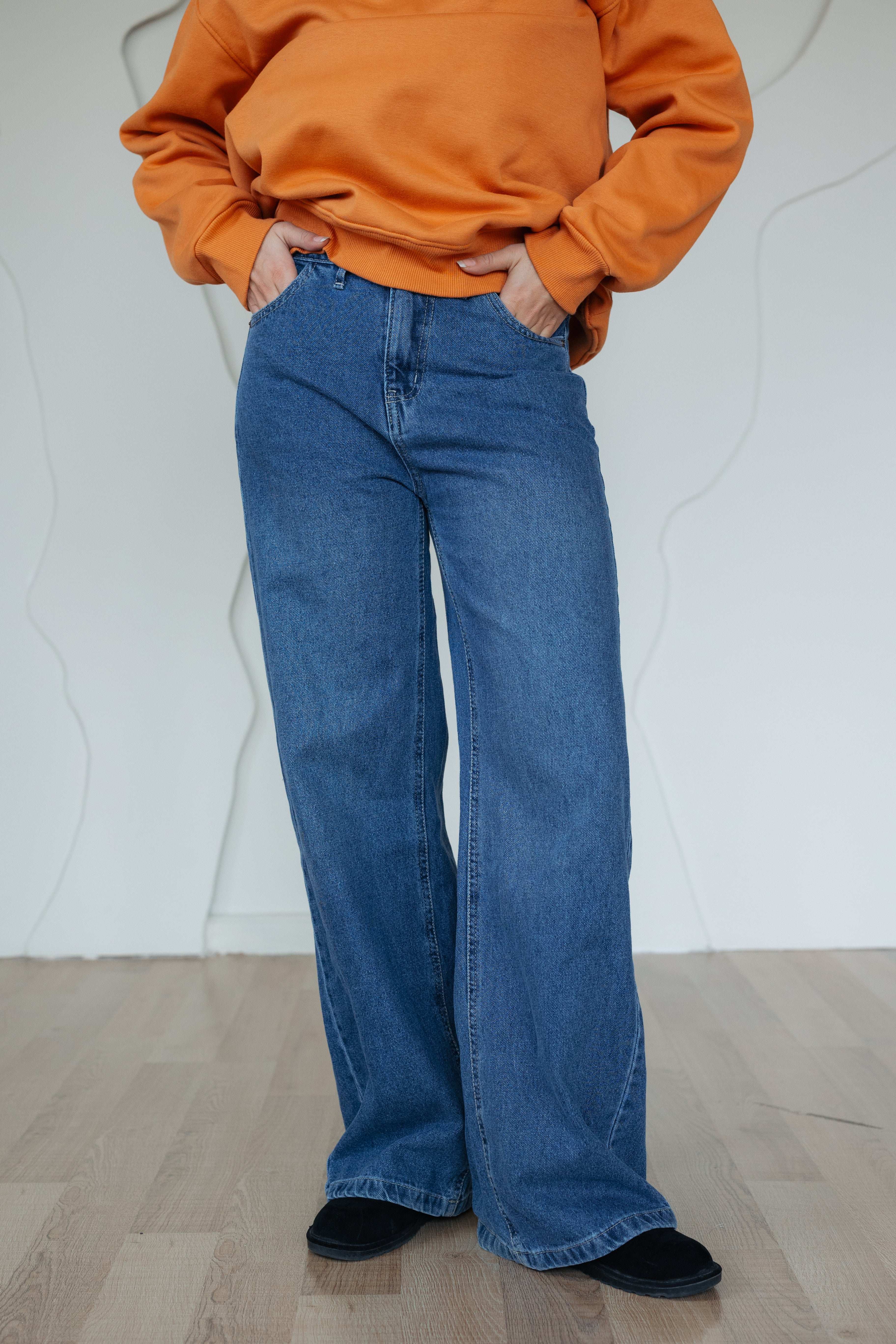 Women Wide leg Denim pants