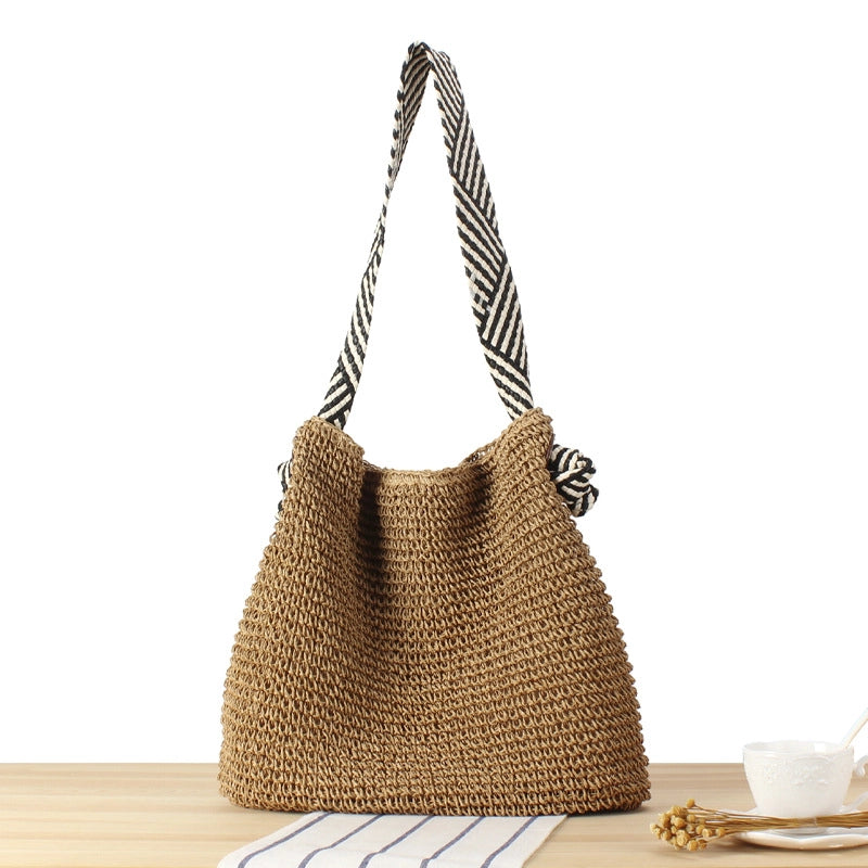 Women's Vacation Beach Solid Color Paper Shopping Bags