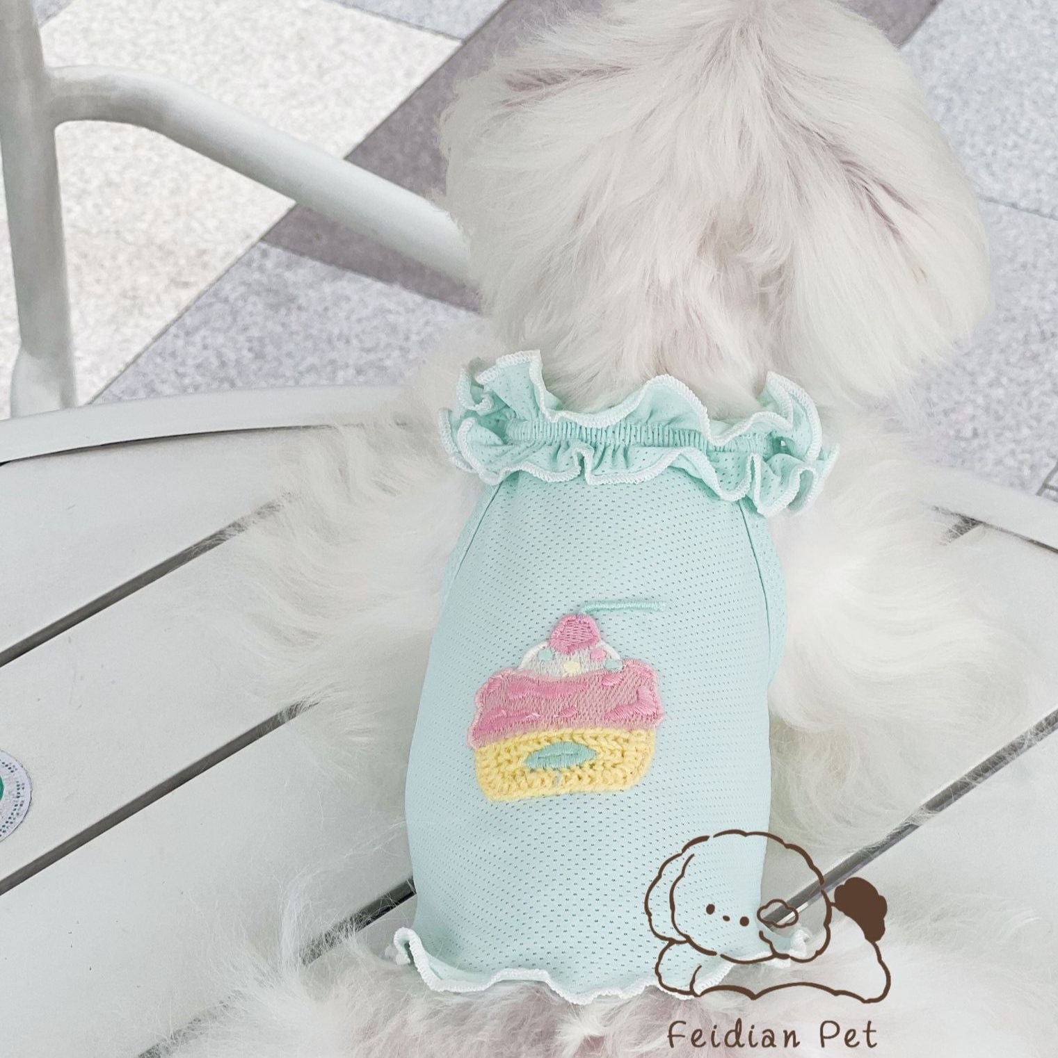 Cupcake Printed Breathable Dog Cat Vest