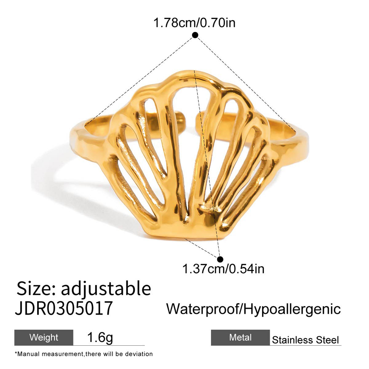 Jie Ding Ocean Ring Titanium Steel Open Bracelet Women'S Niche Stainless Steel