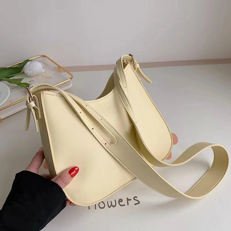 Women's Medium Pu Leather Solid Color Basic Classic Style Zipper Tote Bag