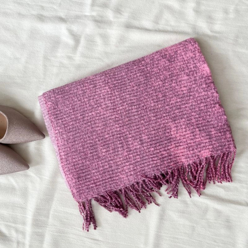 Women's Sweet Solid Color Polyester Scarf