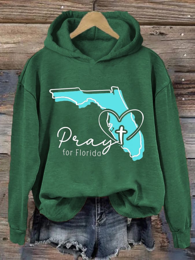 Women's Pray For Florida Print Sweatshirt