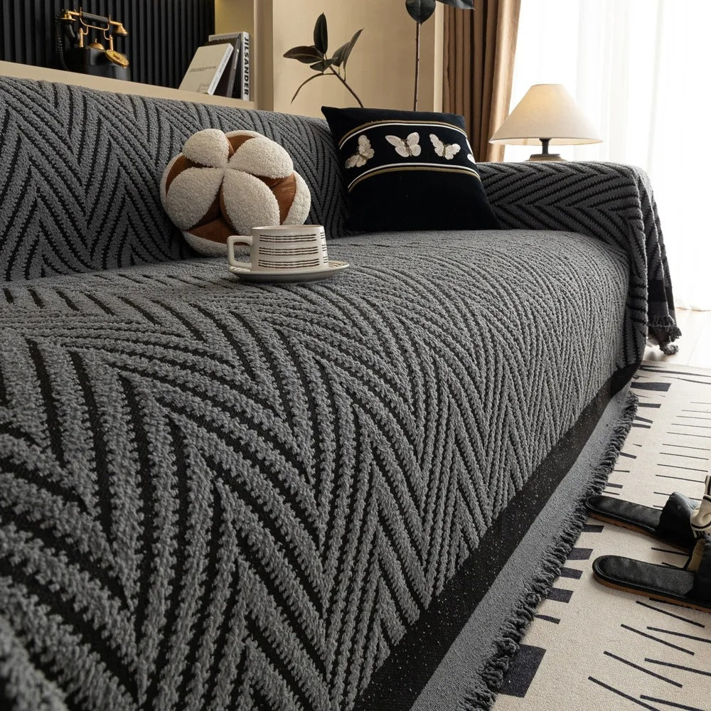 Marella Bohemian Sofa Cover Blanket with Tassels