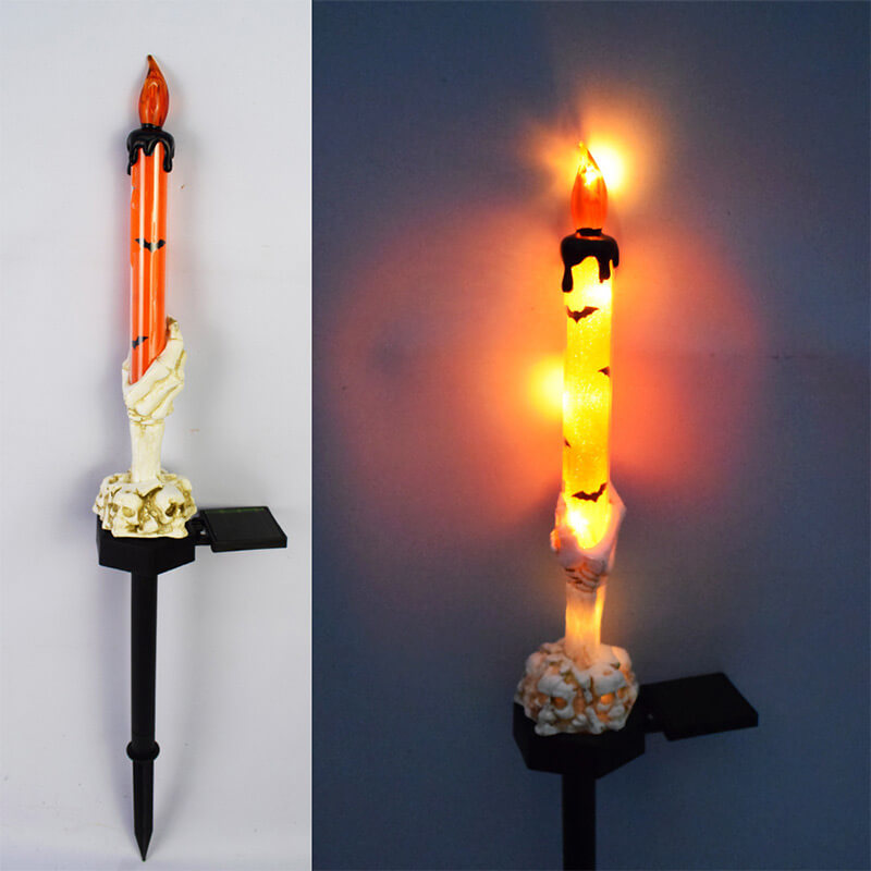 Best Gift*Solar Light Halloween Ghost Hand Candle Outdoor Floor Lamp