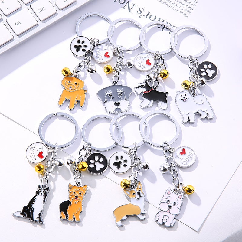 Personalized Dog Pattern Keychain