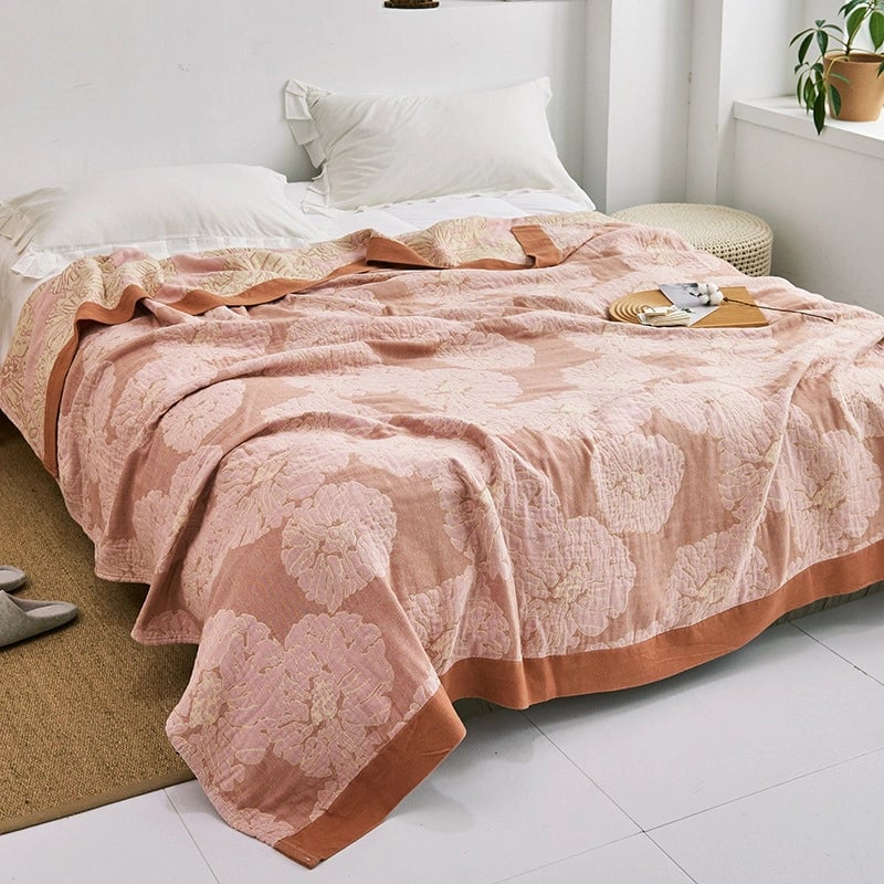 Towel Quilt Pure Cotton Five-Layer Gauze Towel Blanket Four Seasons Office Single Double Nap Blanket Quilt