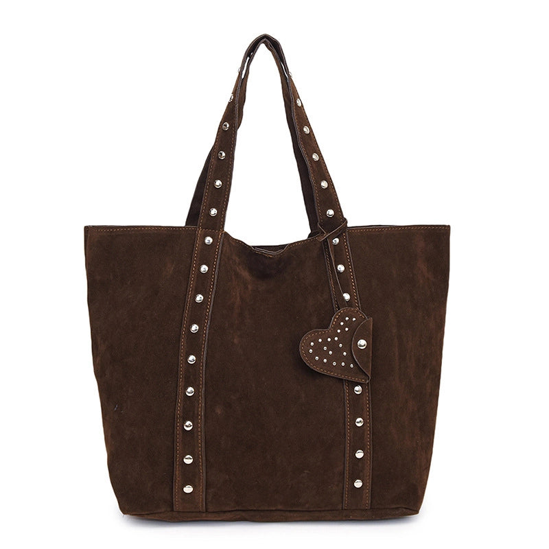 Women's Large Pu Leather Solid Color Elegant Streetwear Square Magnetic Buckle Tote Bag