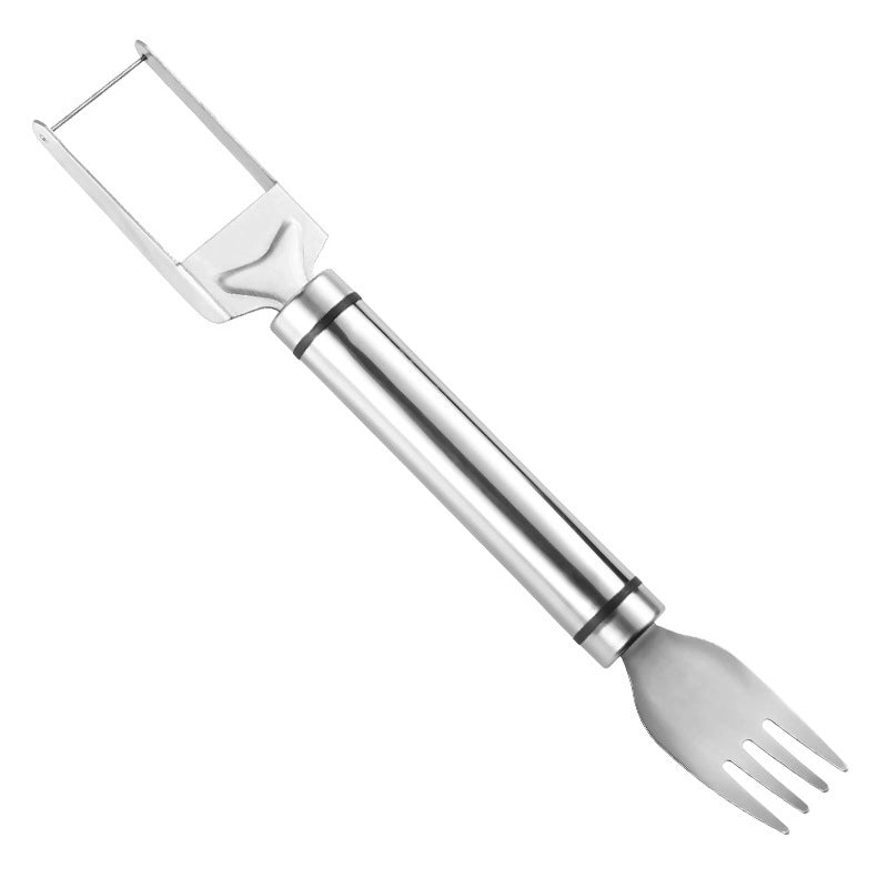 Watermelon Fork Slicer Fruit Fork Double Head Multifunctional Stainless Steel Cut Watermelon Artifact Fruit Divider