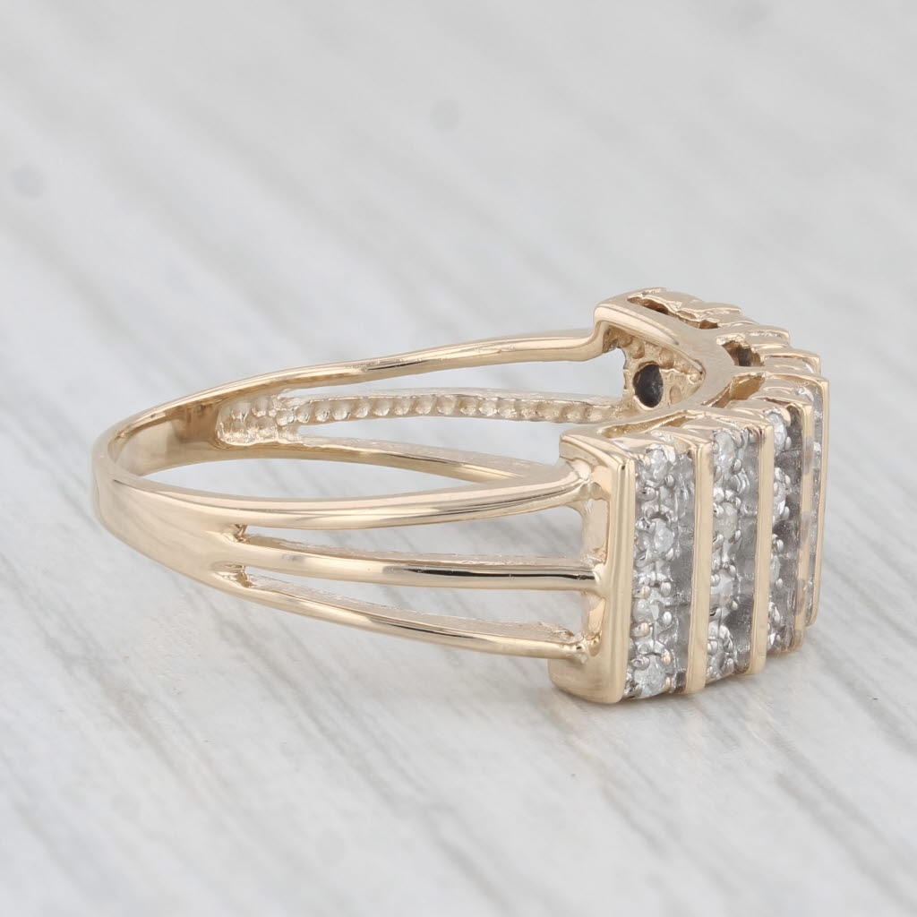 0.12ctw Diamond Ring 14k Yellow Gold Size 8