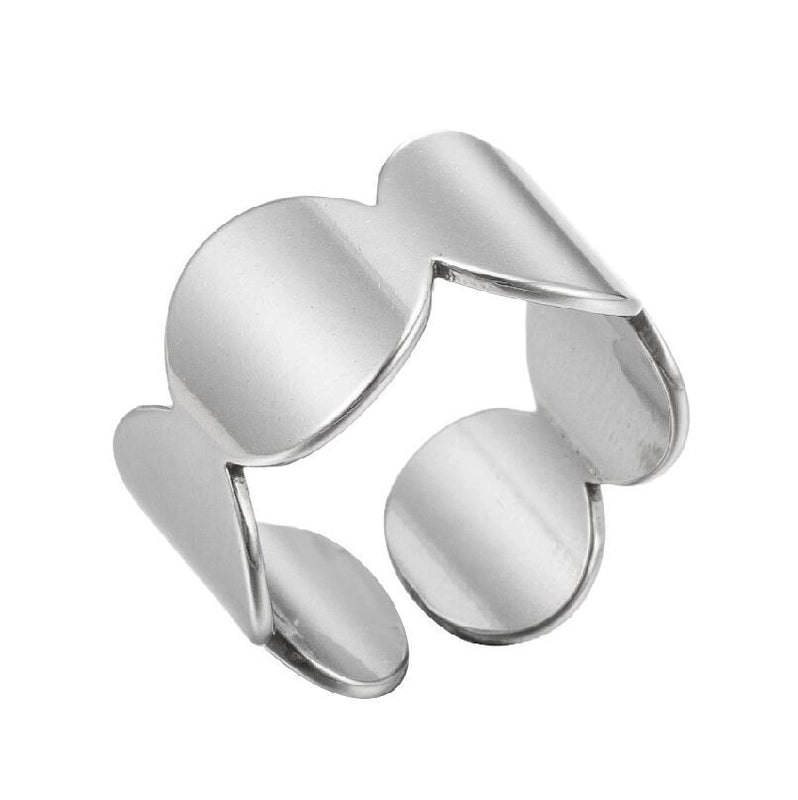 Fashion Geometric 201 Stainless Steel 18K Gold Plated Plating Open Ring