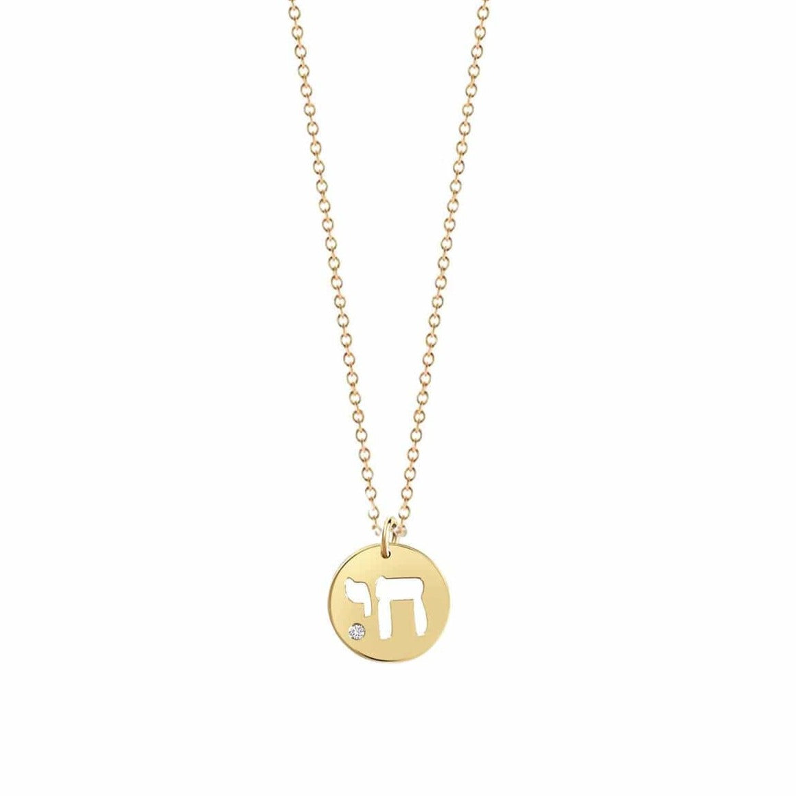 Chai Diamond Necklace - Sterling Silver. Gold Plated or Two-Tone