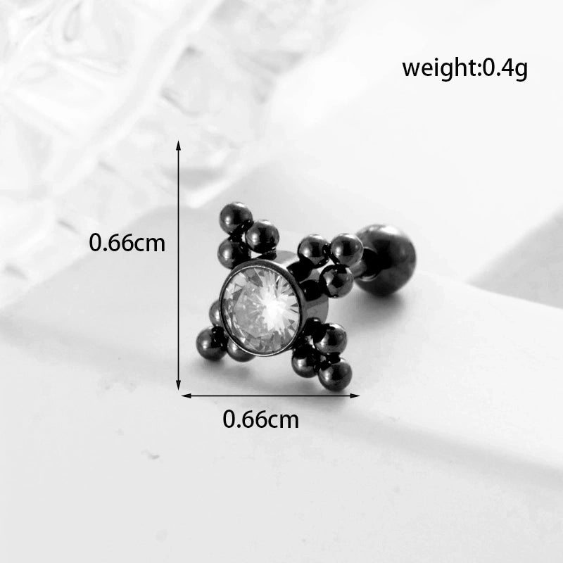 Ear Cartilage Rings & Studs Geometric 316L Stainless Steel  Plating