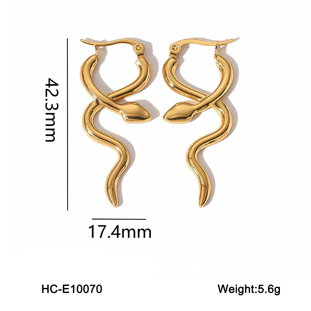 IG Style Geometric Stainless Steel Electroplating Earrings