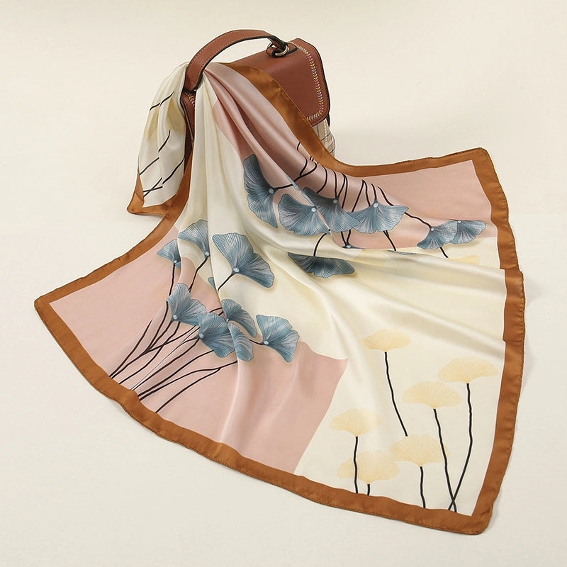 Women's Streetwear Geometric Brocade Satin Printing Kerchief