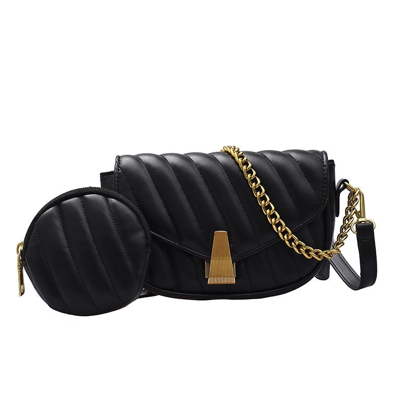 Small Bag Women's Bag New Bag Fashion Fashion Unique One-Shoulder Messenger Bag Korean Style Internet Celebrity Small Square Bag