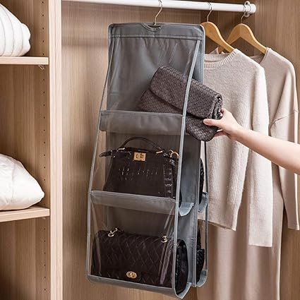 Wardrobe Hanging Bag organizer.  Handbag Storage