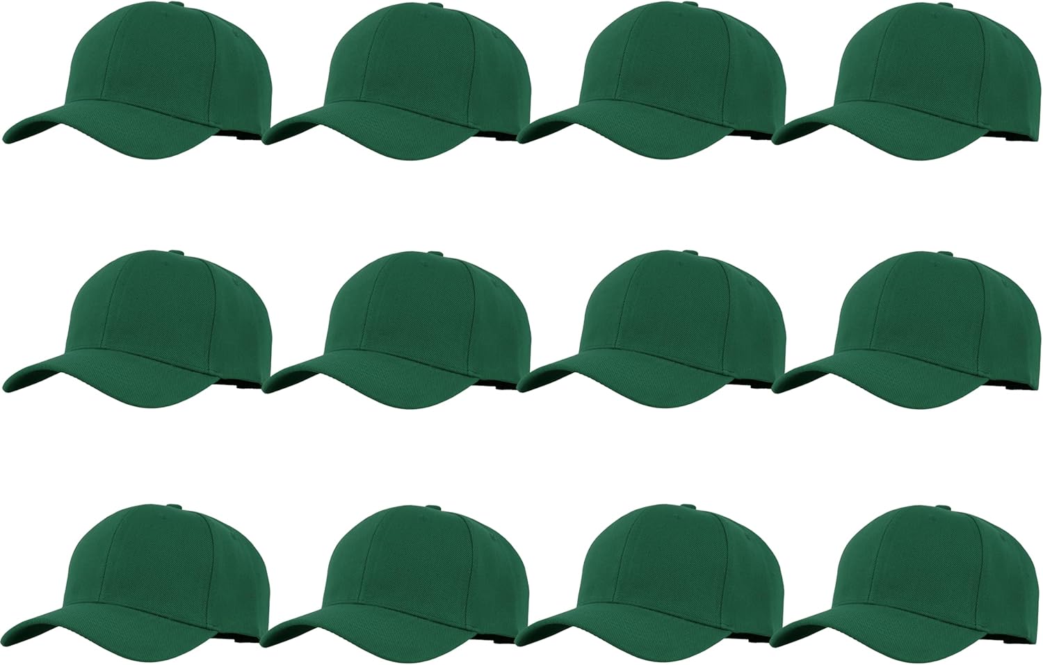 Gelante Plain Blank Baseball Caps Adjustable Back Strap Wholesale LOT 12 PC'S