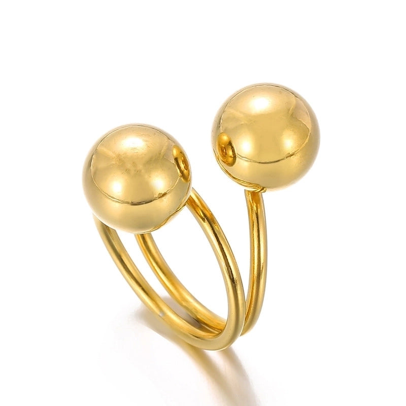 Stainless Steel 18K Gold Plated Fashion Geometric No Inlaid