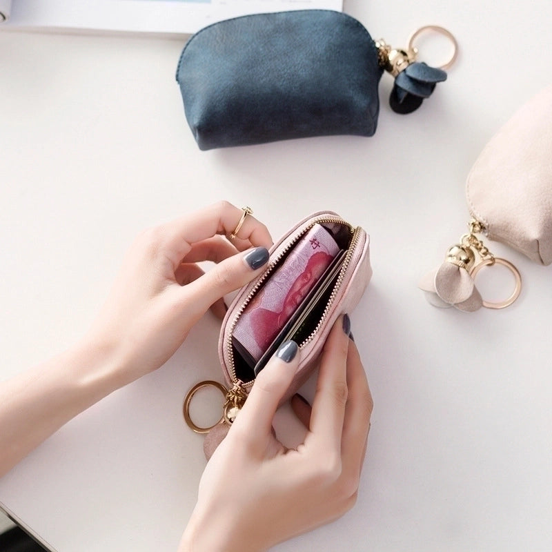Women's Solid Color Pu Leather Zipper Wallets