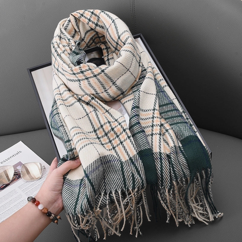 Women's Modern Style Classic Style Lattice Polyester Scarf