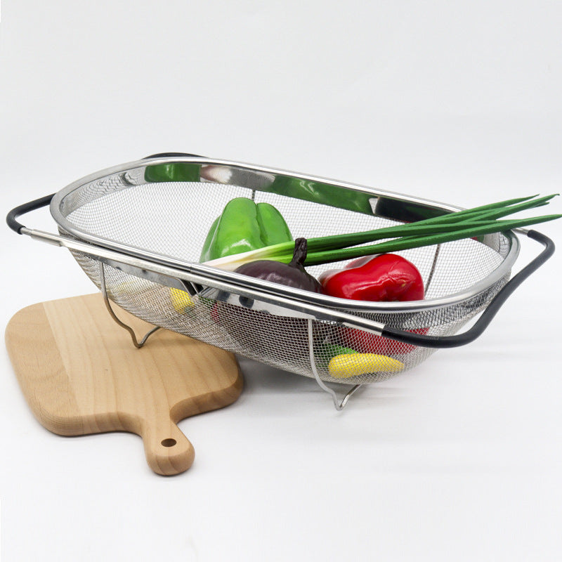 EXPANDABLE STAINLESS STEEL KITCHEN DRAIN BASKET & STRAINER