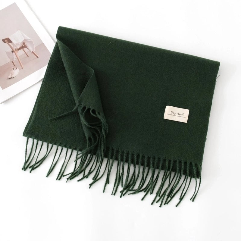 Women's Sweet Solid Color Polyester Scarf