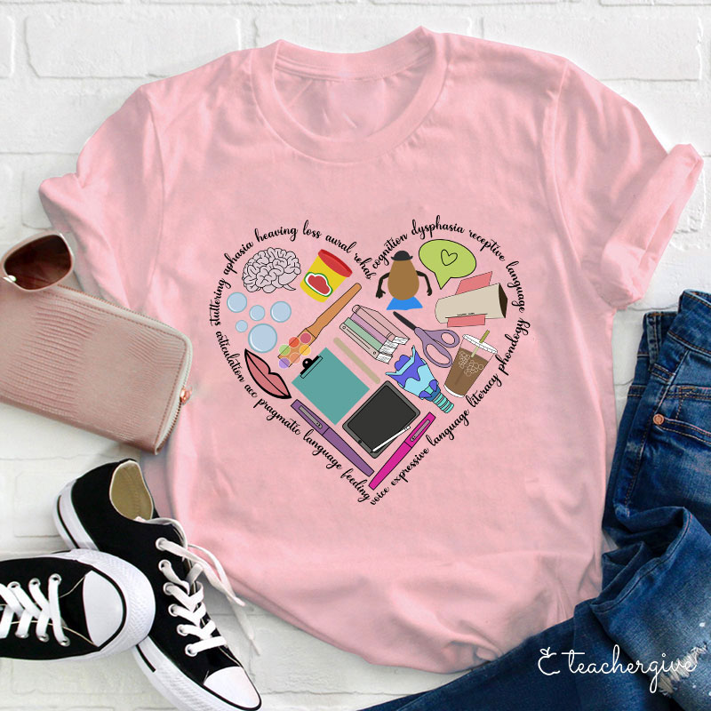 Teach Love Expressive Teacher T-Shirt