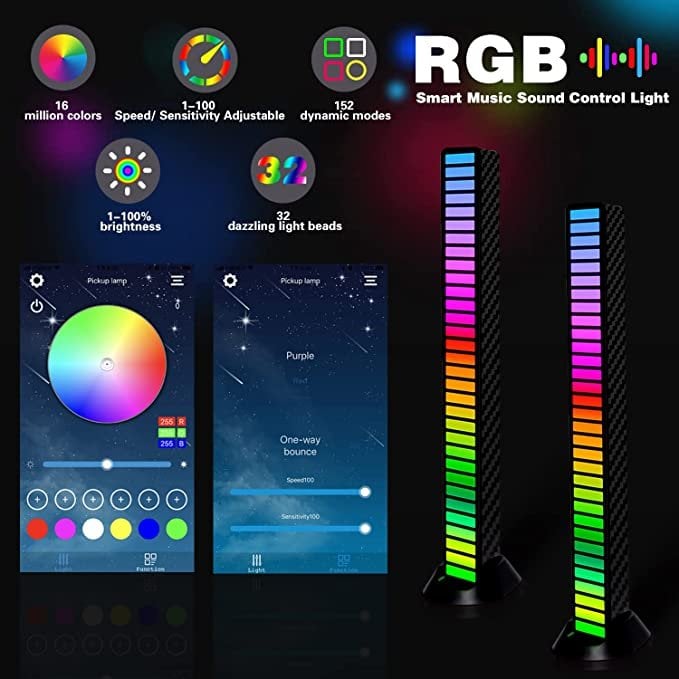 🔥Wireless Sound Activated RGB Light Bar