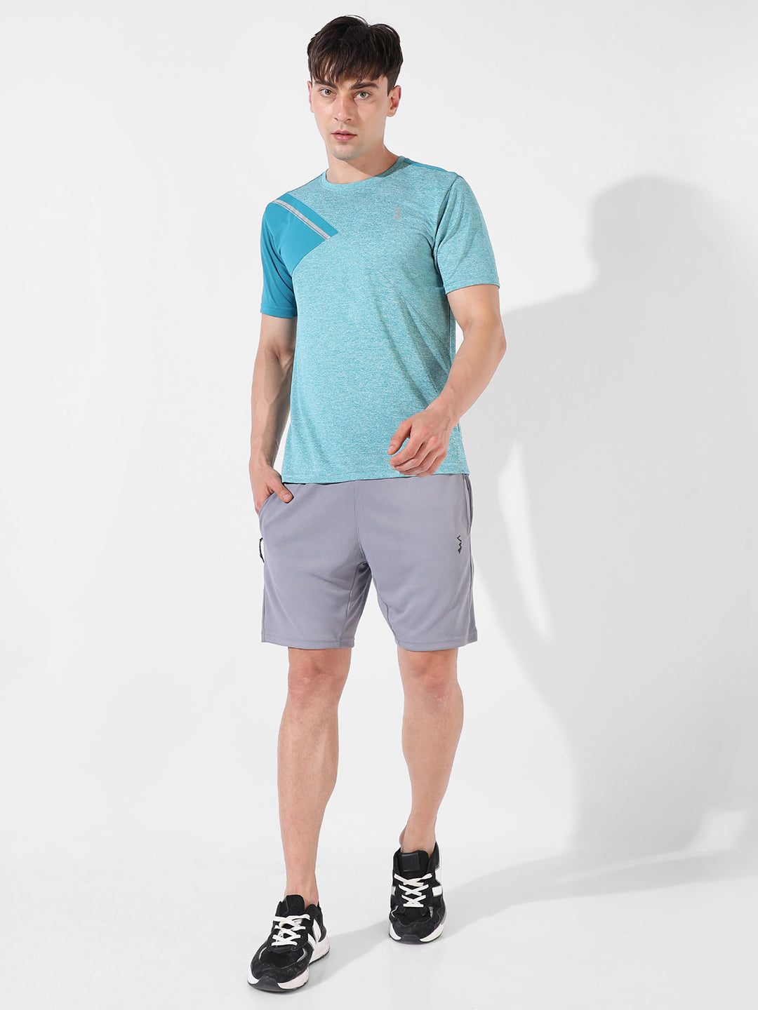 Contrast Heathered Activewear T-Shirt