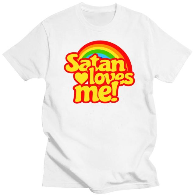 Satan Loves Me Rainbow Tee