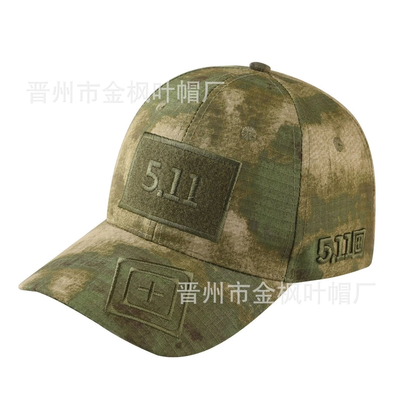 Camouflage Baseball Cap Men's 511 Embroidered Outdoor Sports Summer Sunscreen Hat Women's Military Training Hat