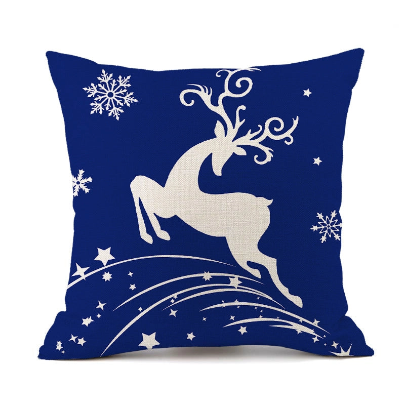 Christmas Casual Classical Vacation Snowflake Linen Pillow Cases Couch & Sofa Decor