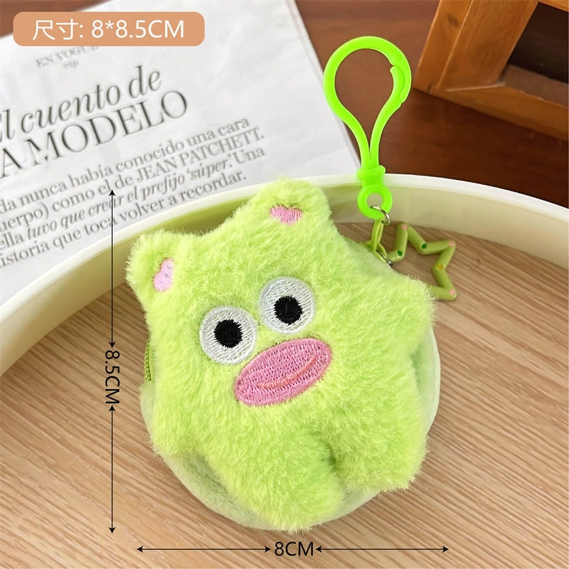 Unisex Animal Capybara Plush Side Zipper Coin Purses
