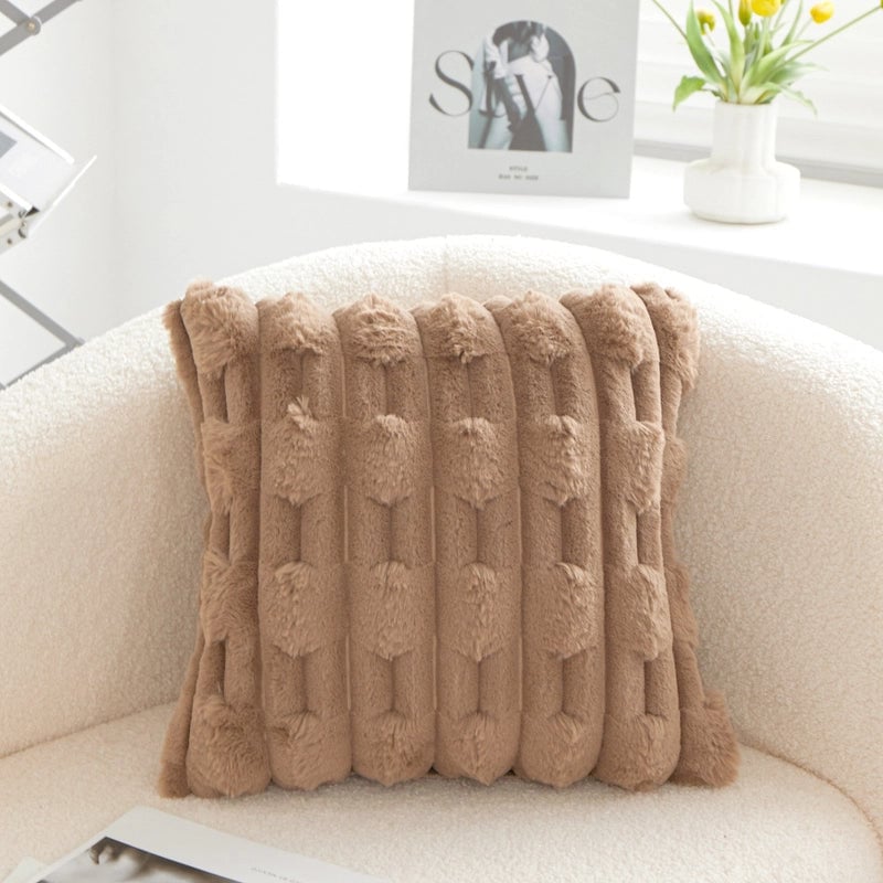 Casual Elegant Minimalist Solid Color PP Cotton Plush Throw Pillow