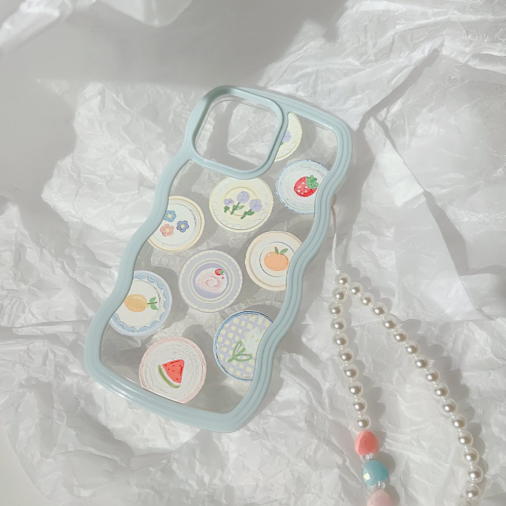 📱📱Case protector for iPhone Oil Painting illustrated Pearl bracelet