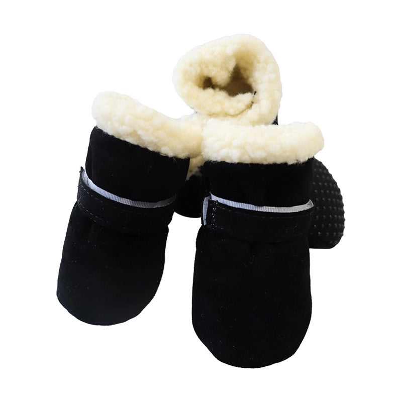 New Pet Shoes Plus Velvet Warm Soft Bottom Shoes Windproof Cold Snow Boots Multi-color Optional Large Favorably