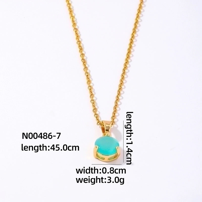 2 Pieces Elegant Minimalist Heart Shape 304 Stainless Steel Copper Plating Inlay Gold Plated Zircon Pendant Necklace