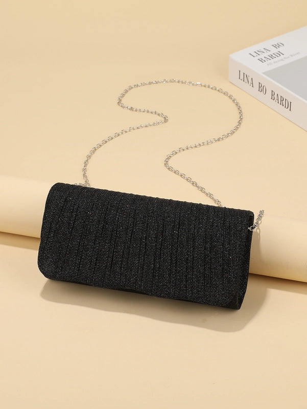 Polyester Solid Color Square Evening Bags