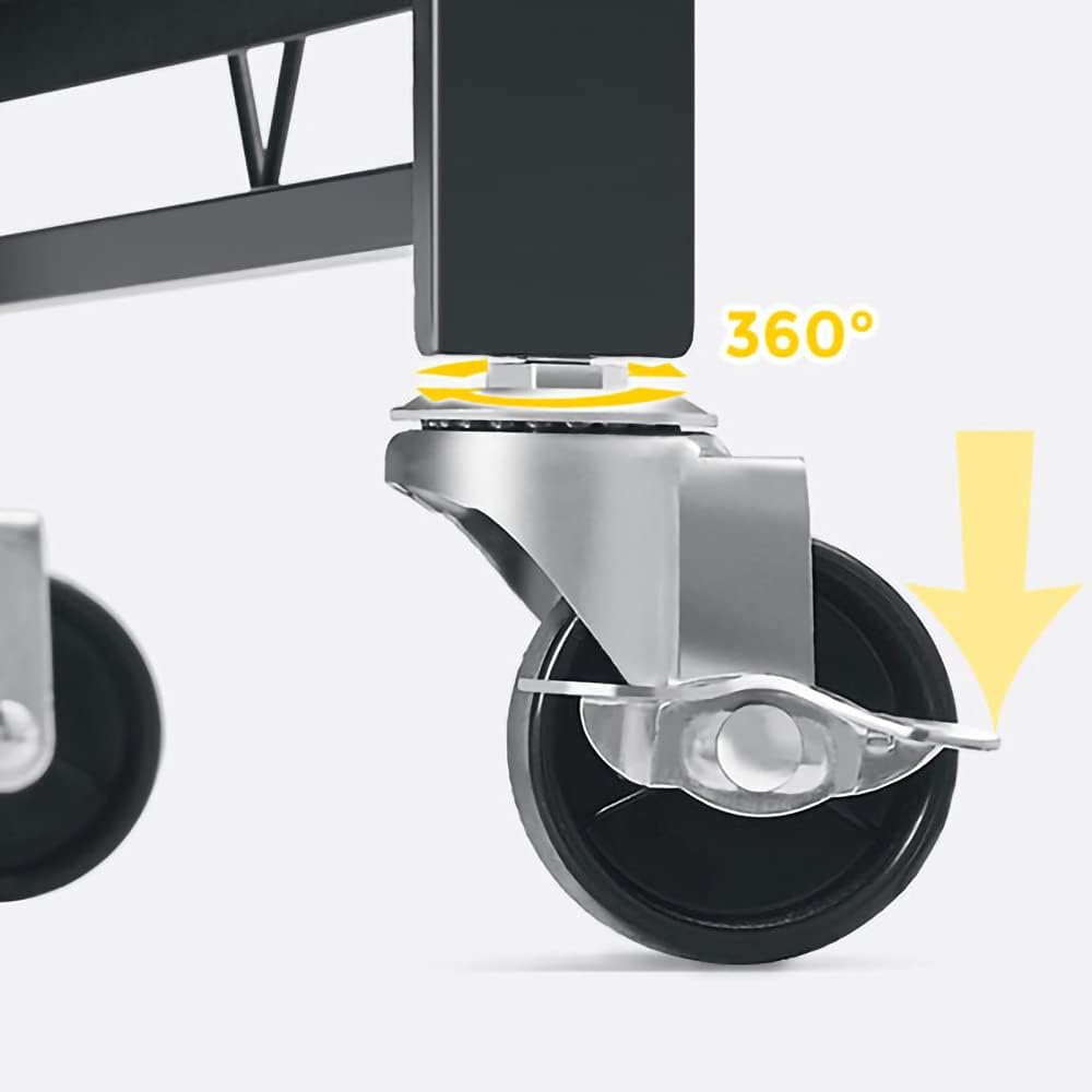 3 Layer Foldable Trolley Rack. Foldable Kitchen Storage Rack 3 Tier