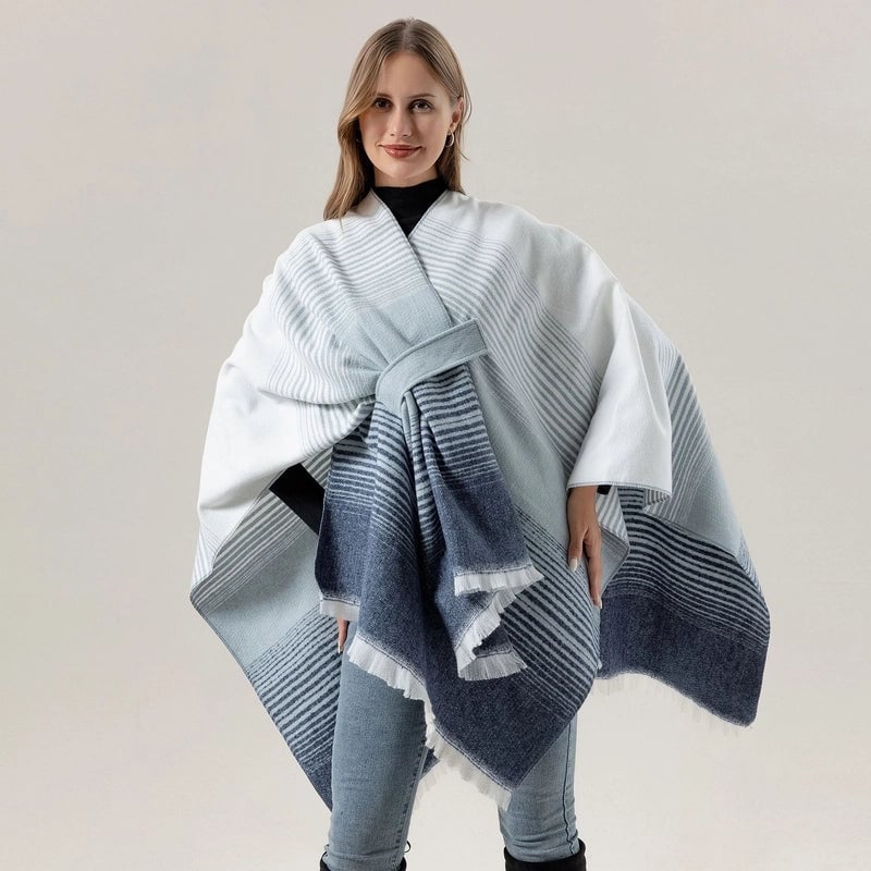 Shawl Women's Ethnic Style Yunnan Travel Wear Summer Sweet Knitted Cape In Stock