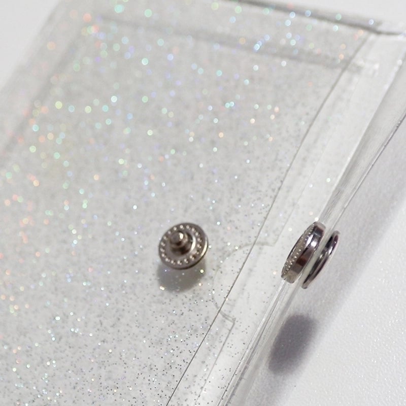 Unisex Solid Color Pvc Transparent Flip Cover Card Holders
