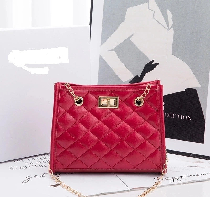New Fashion Women's Solid Color Geometric Embroidered Bag