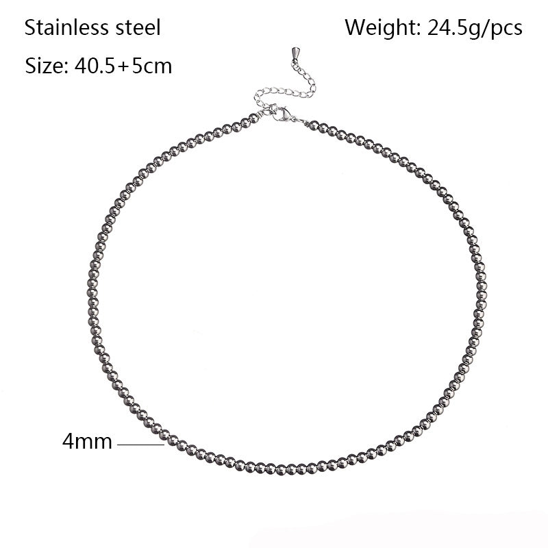 Modern Style Round Stainless Steel Necklace