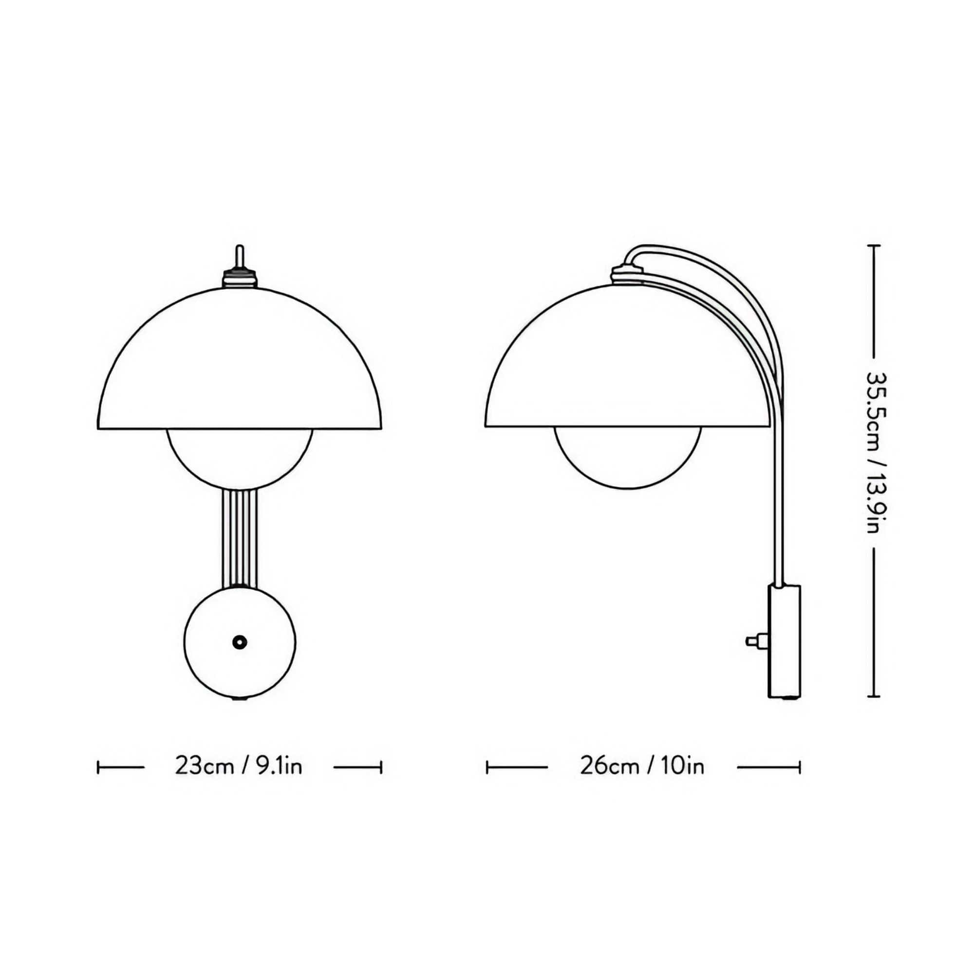 Tradition VP8 Flowerpot Wall Lamp