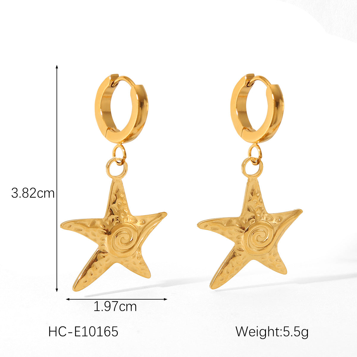 Customized Marine Titanium Steel Earrings Stainless Steel Crab Starfish Shell Earrings Earrings