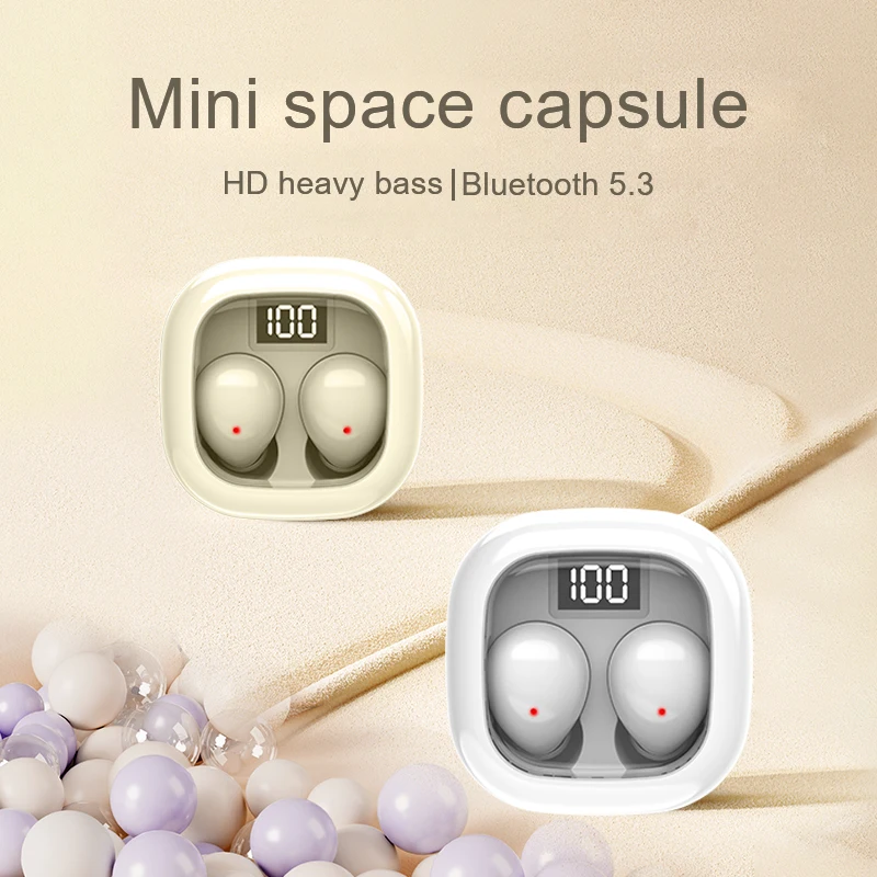 New Small Headphones Wireless Bluetooth Headset Sports Sleeping Invisible Earbuds Noise Reduction HD Bass Sound Quality Earphones