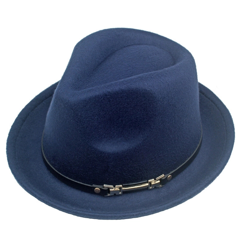 Women's Elegant Basic Minimalist Solid Color Wide Eaves Fedora Hat